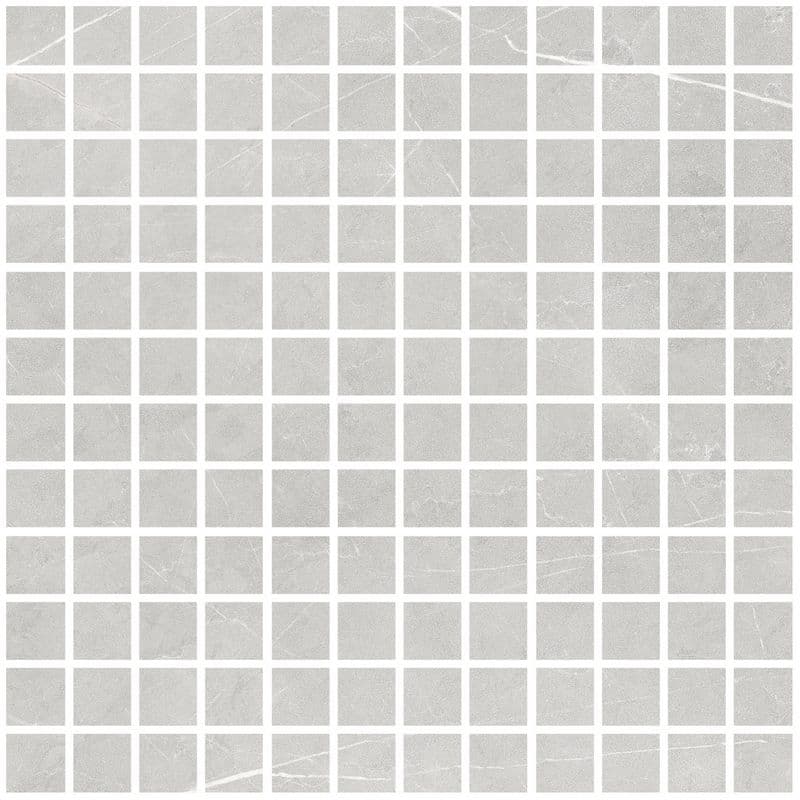 Allure Mosaic 25 Light Grey Soft 30x30
