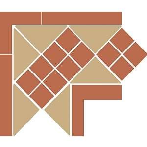 Декор Top Cer Octagon Corner Lisbon-1 With 1 Strip (Tr.03, Dots 04, Strips 04)