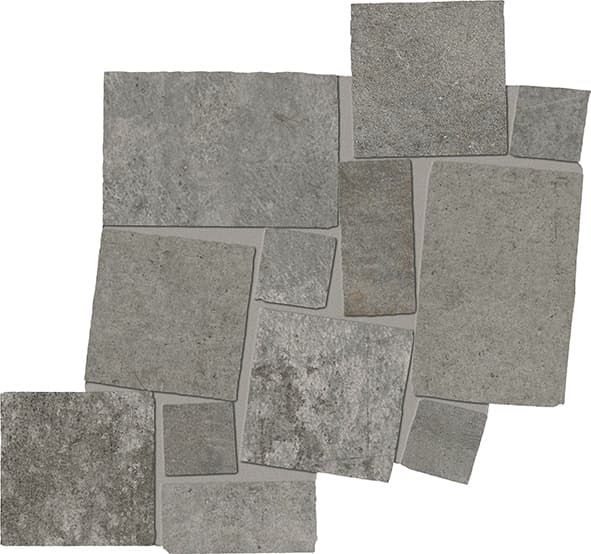 Fabrika Mosaico Blokko Dark Grey Silktech 34,1x34,3