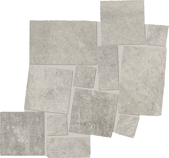 Fabrika Mosaico Blokko Grey Silktech 34,1x34,3