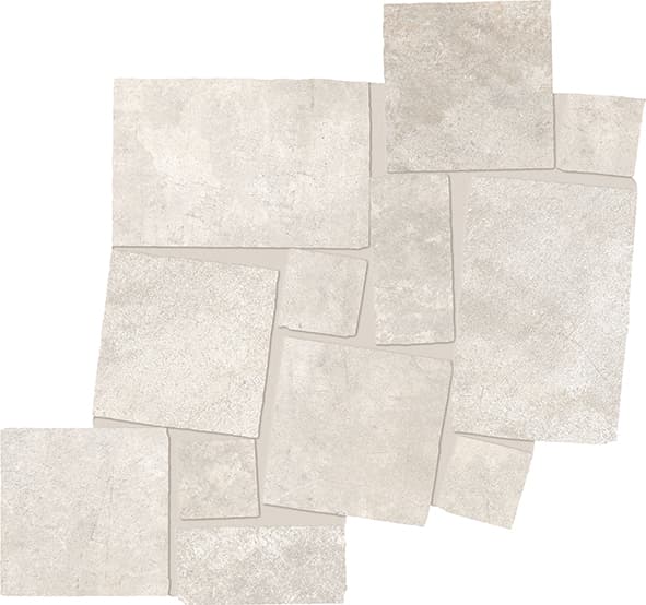 Fabrika Mosaico Blokko White Silktech 34,1x34,3