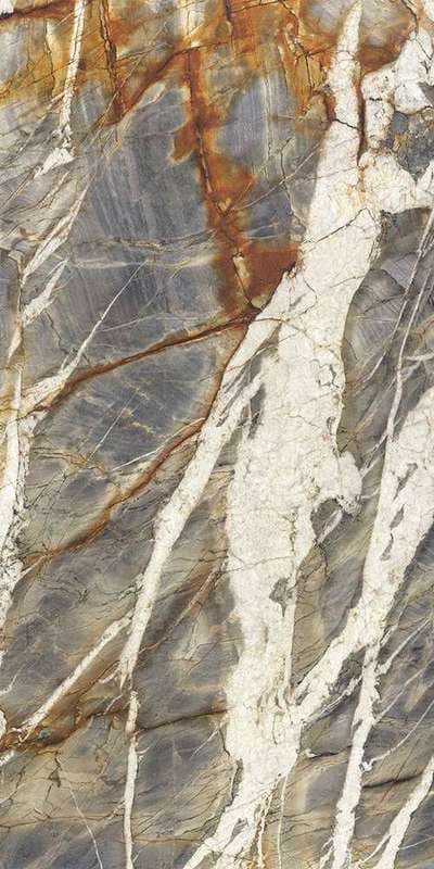 Керамогранит Ariostea Ultra Marmi Blue Tempest Block A Luc Shiny 150x300