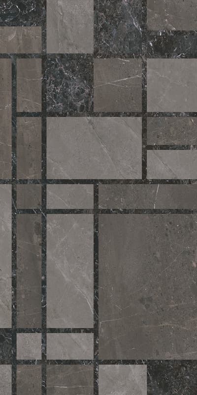 KMD3STA130BR Марсель микс тёмный глянцевый обрезной 60x119,5x0,9 декор