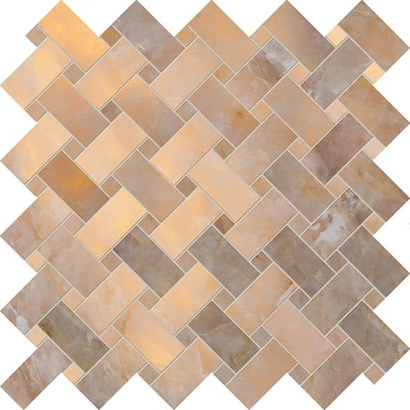 Tele Di Marmo Lumia Intrecci Golden Ambra Lappato 30x30