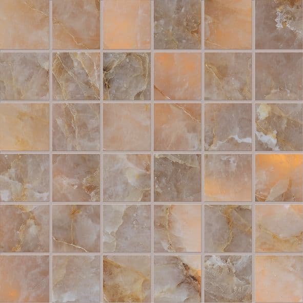 Tele Di Marmo Lumia Mosaico Golden Ambra Lappato 30x30