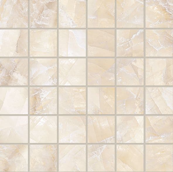 Tele Di Marmo Lumia Mosaico Ivory Gioiello Lappato 30x30