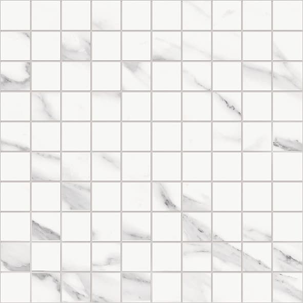 Tele Di Marmo Mosaico Statuario Michelangelo Lappato 30x30