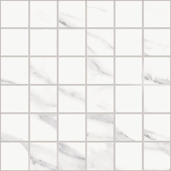 Tele Di Marmo Mosaico Statuario Michelangelo Naturale 30x30