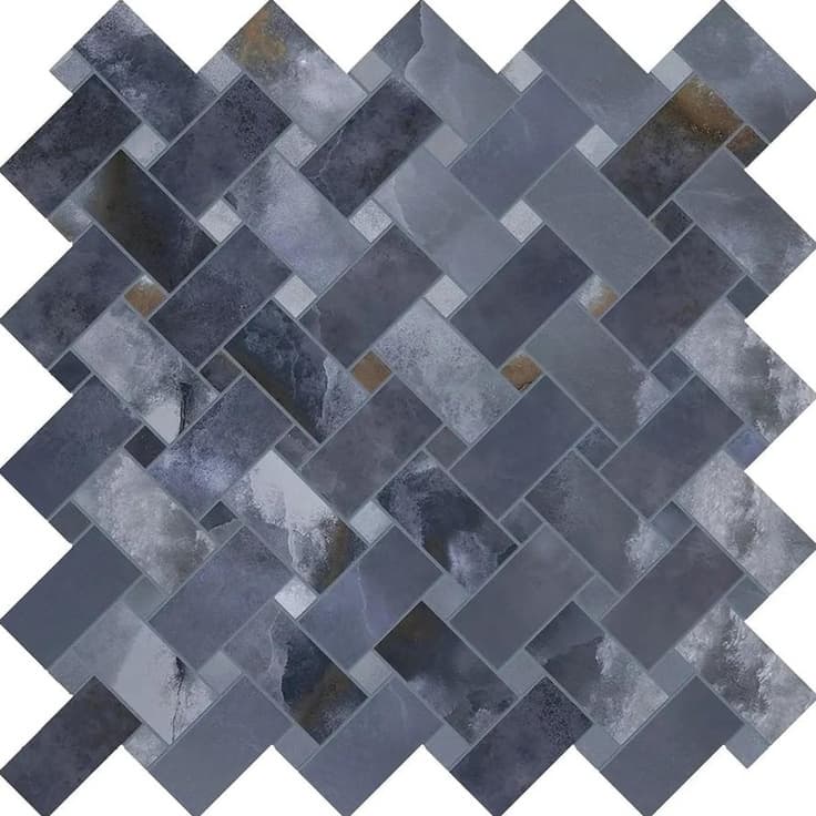 Tele Di Marmo Onyx Intrecci Onyx Blue Lappato 30x30