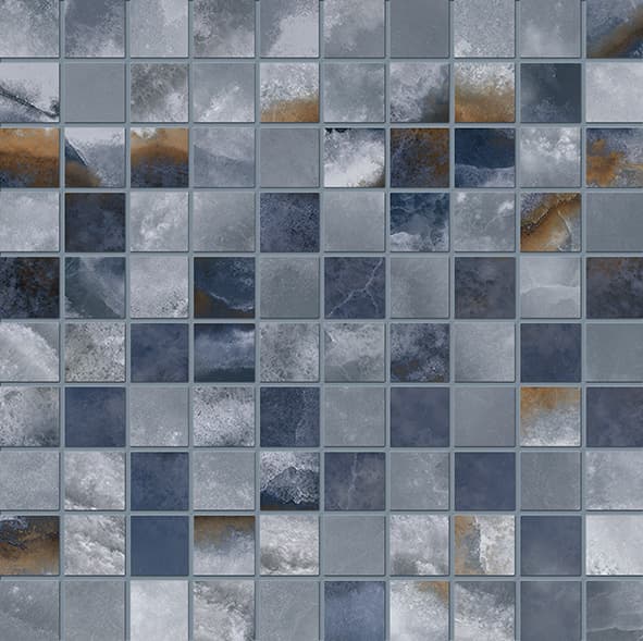 Tele Di Marmo Onyx Mosaico Onyx Blue Silktech 30x30