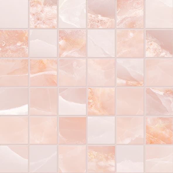 Tele Di Marmo Onyx Mosaico Onyx Pink Silktech 30x30