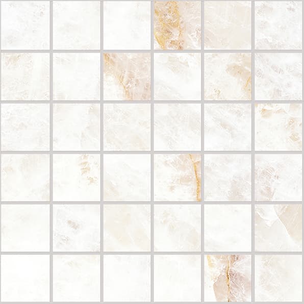 Tele Di Marmo Precious Mosaico Crystal White Silktech 30x30