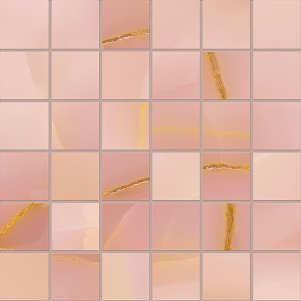 Tele Di Marmo Pure Onyx Mosaico Onyx Malva Lappato 30x30