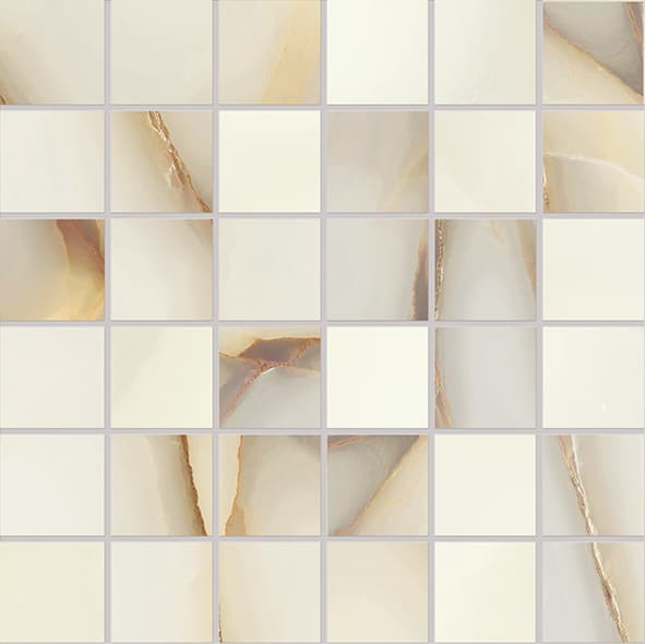 Tele Di Marmo Pure Onyx Mosaico Onyx Perla Silktech 30x30
