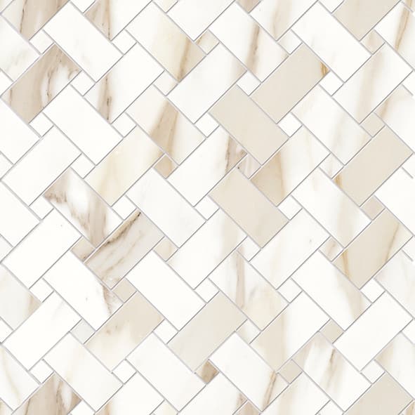 Tele Di Marmo Reloaded Intrecci Calacatta Gold Canova Naturale  30x30