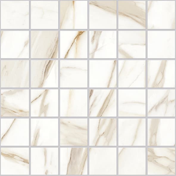 Tele Di Marmo Reloaded Mosaico Calacatta Gold Canova Naturale  30x30