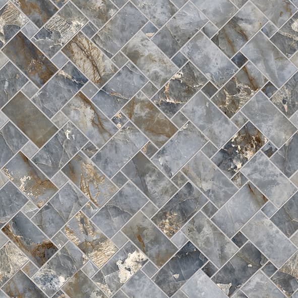 Tele Di Marmo Revolution Intrecci Blu Ande Naturale 30x30