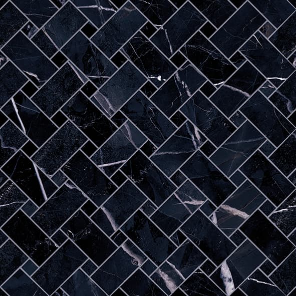 Tele Di Marmo Revolution Intrecci Calacatta Black Lappato 30x30