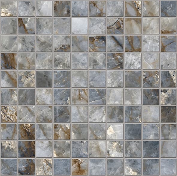 Tele Di Marmo Revolution Mosaico Blu Ande Lappato 30x30