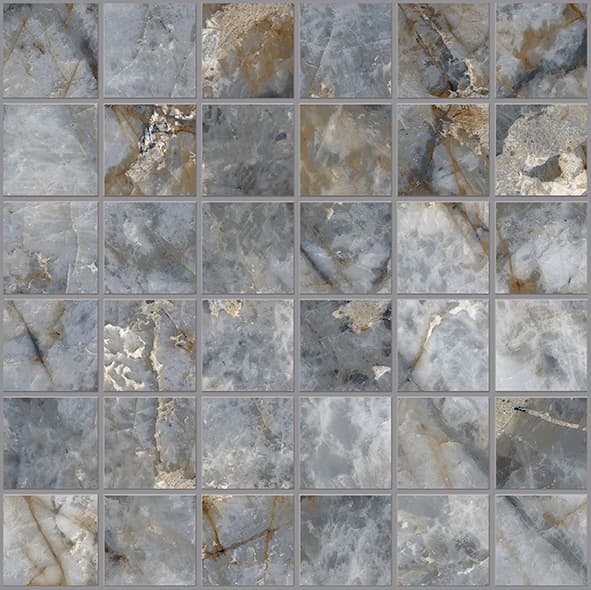 Tele Di Marmo Revolution Mosaico Blu Ande Lappato 30x30