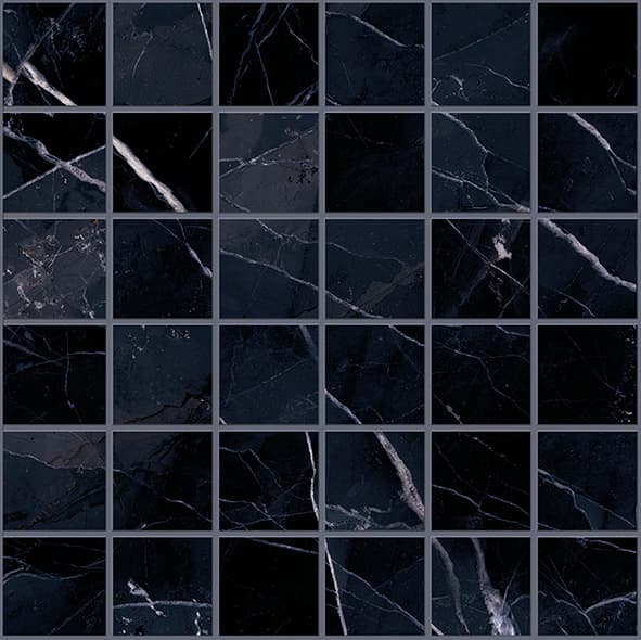 Tele Di Marmo Revolution Mosaico Calacatta Black Lappato 30x30