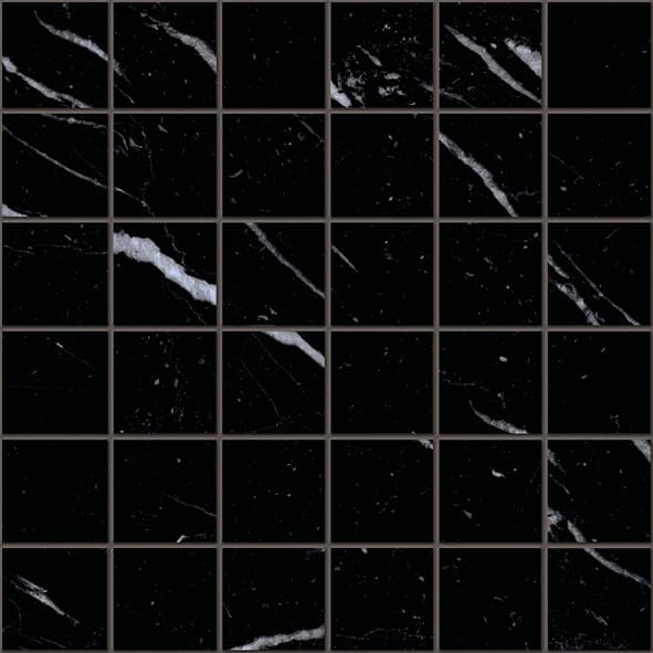 Tele Di Marmo Selection Mosaico Nero Marquinia Lappato 30x30