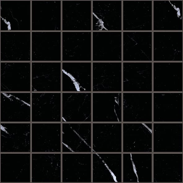 Tele Di Marmo Selection Mosaico Nero Marquinia Naturale  30x30